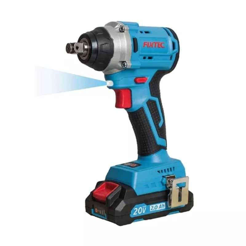 FIXTEC 20V Cordless Impact Wrench Set, FCIW300LFX-2