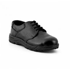 Dyke Rag Leather Steel Toe Black Work Safety Shoes, Size: 8 (Pack of 24)