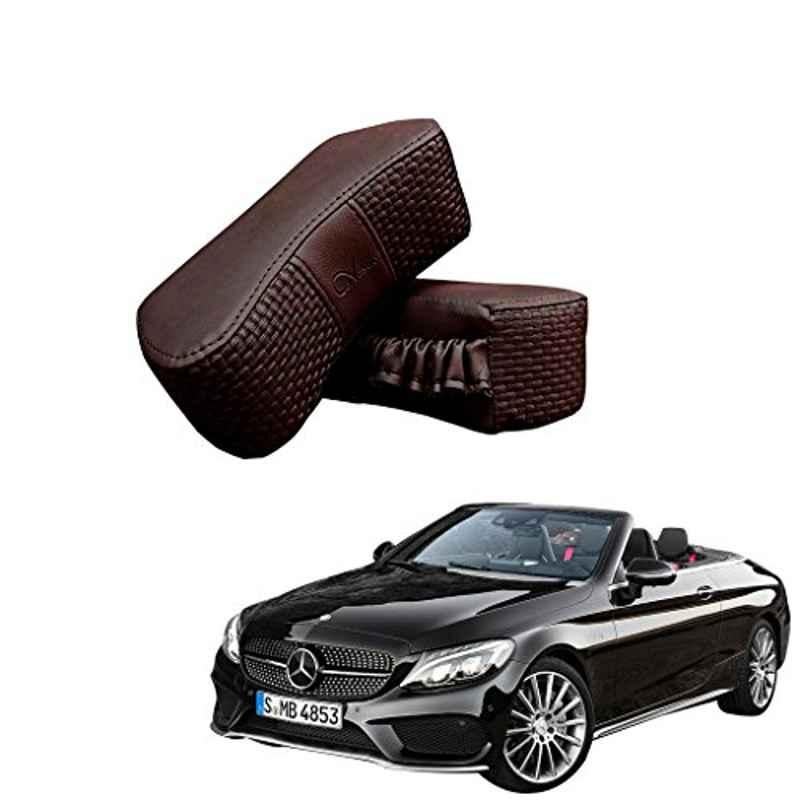 Kozdiko 2 Pcs Memory Foam Cola Neck Rest Cushion Pillow Set for Mercedes Benz E Class Cabriolet