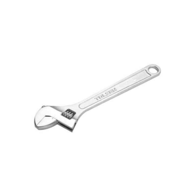 Tolsen 200mm Forged Steel Silver Adjustable Wrench, 15002