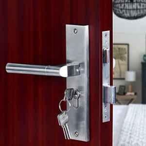 Voltizi 8 inch Stainless Steel Matt Finish Cylindrical Mortise Door Lock Handle Set, MG303