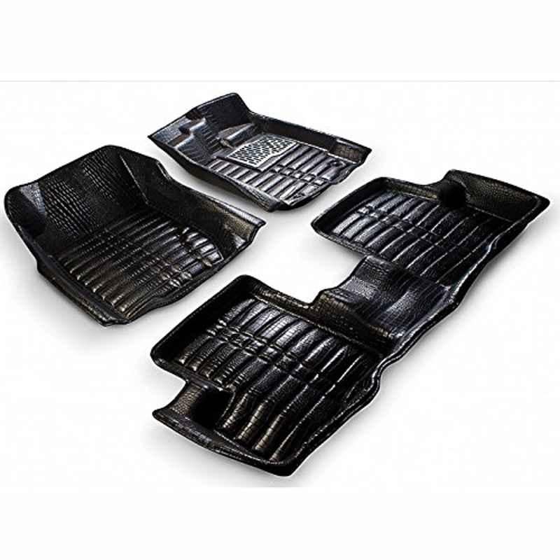 Kozdiko 3 Pcs 5D Black Car Foot Mat Set for Maruti Suzuki Swift Dzire 2017-Present, koz_23676