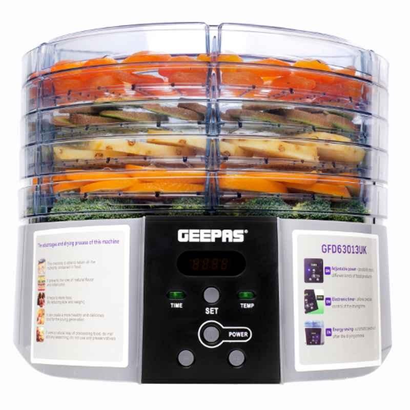 Geepas 520W Digital Food Dehydrator with 5 Large Trays, GFD63013UK