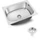 Vaclix 18x16x8 inch Modern Stainless Steel Chorme Kitchen Sink, GTC-IN-SB-1816DM