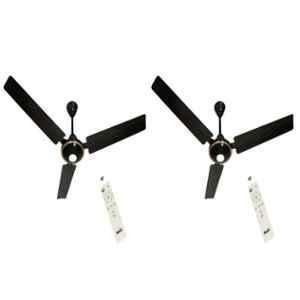 Maya Deco Dc Eco 30W Black Solar Panel BLDC Ceiling Fan with Remote, Sweep: 1200mm (Pack of 2)