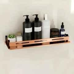Plantex Multipurpose Shelf for Bathroom/Stainless Steel Shelf/Bathroom Accessories 15x5 inch, PVD Rose Gold