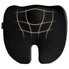 Betterhood Memory Foam & Cotton Black Seat Cushion for Chairs, Size: Universal (Pack of 2)
