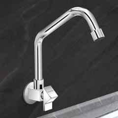 Plantex Kitchen Taps for Home Sink with Water Saving Nozzle for Kitchen Tap/360 deg  Swivel Spout for Sink Tap for Basin with Brass Wall Flange -PRI-311-Chrome