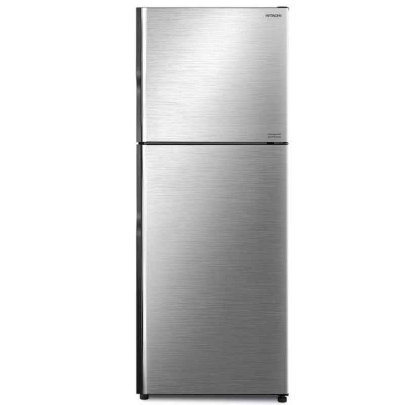 Hitachi RV500PUK8K 403L Brilliant Silver Top Mount Inverter Refrigerator, RV500PUK8KBSL