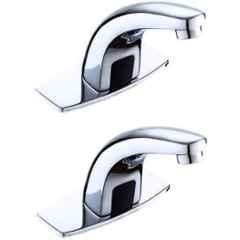 Zesta Brass Chrome Finish Automatic Touch Less Sensor Basin Tap (Pack of 2)