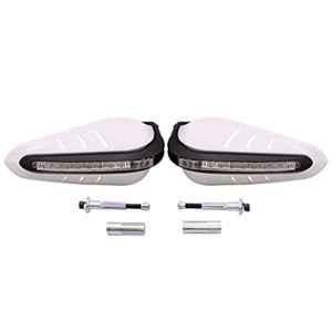 AllExtreme Exph22W 7/8" 22Mm Motorcycle Hand guard With Led Light Universal Bike Handle Protector Shield Handlebar Protection gear (White), Standard