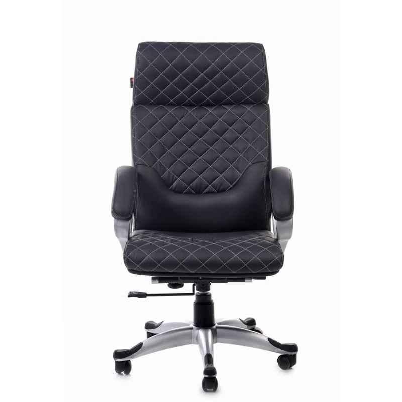 Chair Garage PU Leatherette Black Adjustable Height Office Chair with Back Support, CG105 (Pack of 2)