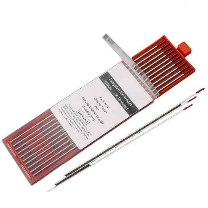Buy Rilon Thorium Arc Rilon Thorium 2.4 150mm Red Head 2% TIG Tungsten Electrode Welding Rods (Pack of 10) Online At Price ₹1493