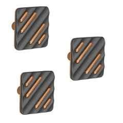 Plantex Knobs for Drawers/Drawer Knobs for Cabinets/Pull-Push Knobs for Kitchen/Bedroom Drawer (Pack of 3) SH-434, Rose Gold & Grey