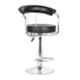 Da Urban Melcon Black Fabric & Foam Medium Back Adjustable Height Bar Stool with Arms