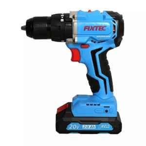 FIXTEC 20V Li-ion Brushless Impact Drill with Heavy Duty Aluminium Gear & LED Work Light, FCD2002LX