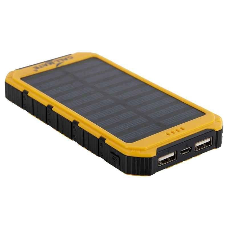 Callmate Solar 12000mAh Black & Yellow 2 USB Port Power Bank