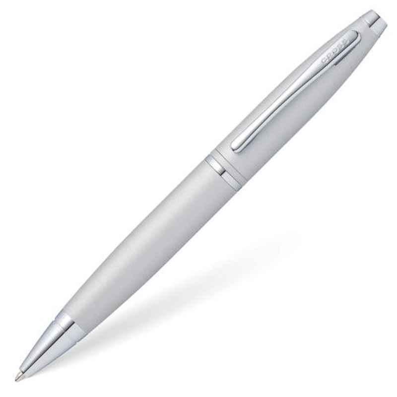 Cross Blue Ink AT0112-16 Calais Satin Chrome Ballpoint Pen