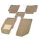 Elegant Popcorn 5 Pcs Polypropylene & Non Woven Beige Carpet Car Floor Mat Set for Ford Fiesta Classic (2008-2011)