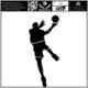 Kayra Decor 16x24 inch PVC Man with Basketball Wall Design Stencil, KHSNT143