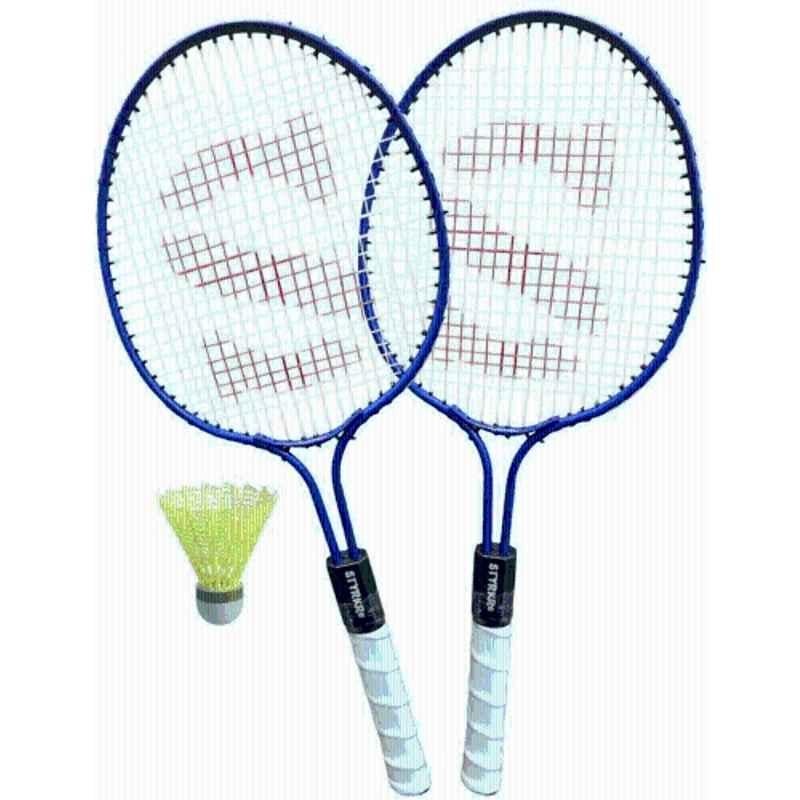 STYRKR 2 Pcs Alloy Steel Multicolour Small Badminton Racket with One Shuttlecocks