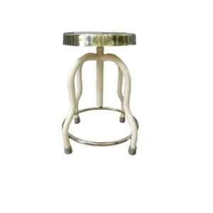 ST 2-2.5ft 4 Leg Silver Revolving Patient Stool, ST017