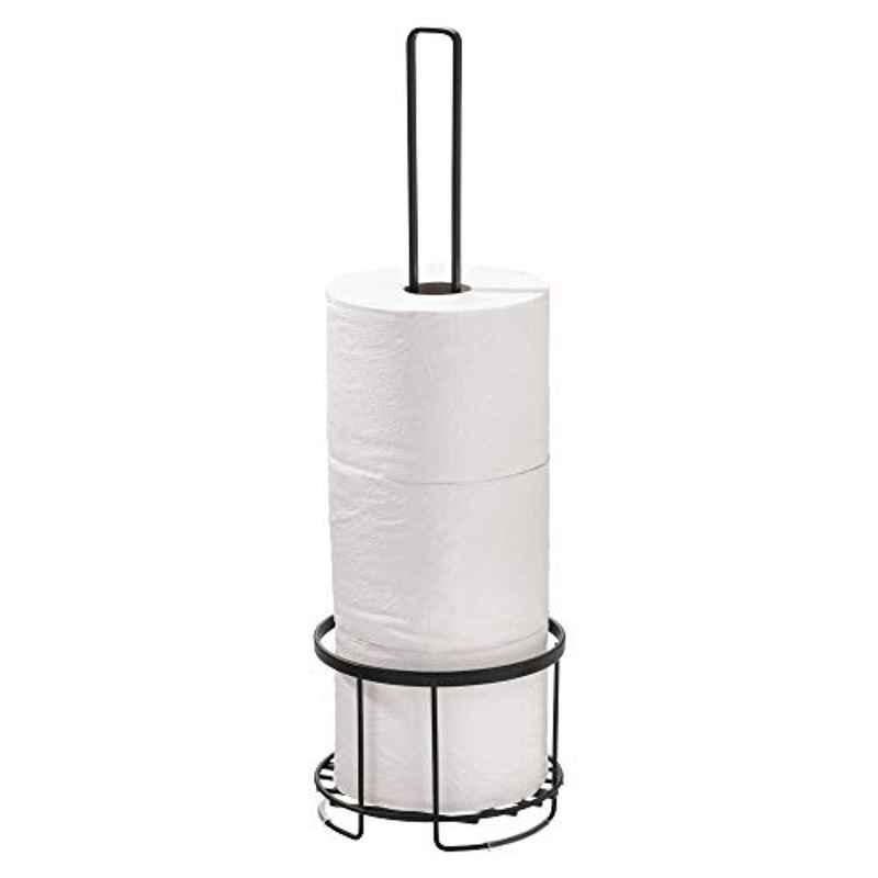 iDesign Everett Alloy Steel Black Matte Roll Reserve Stand, 23937