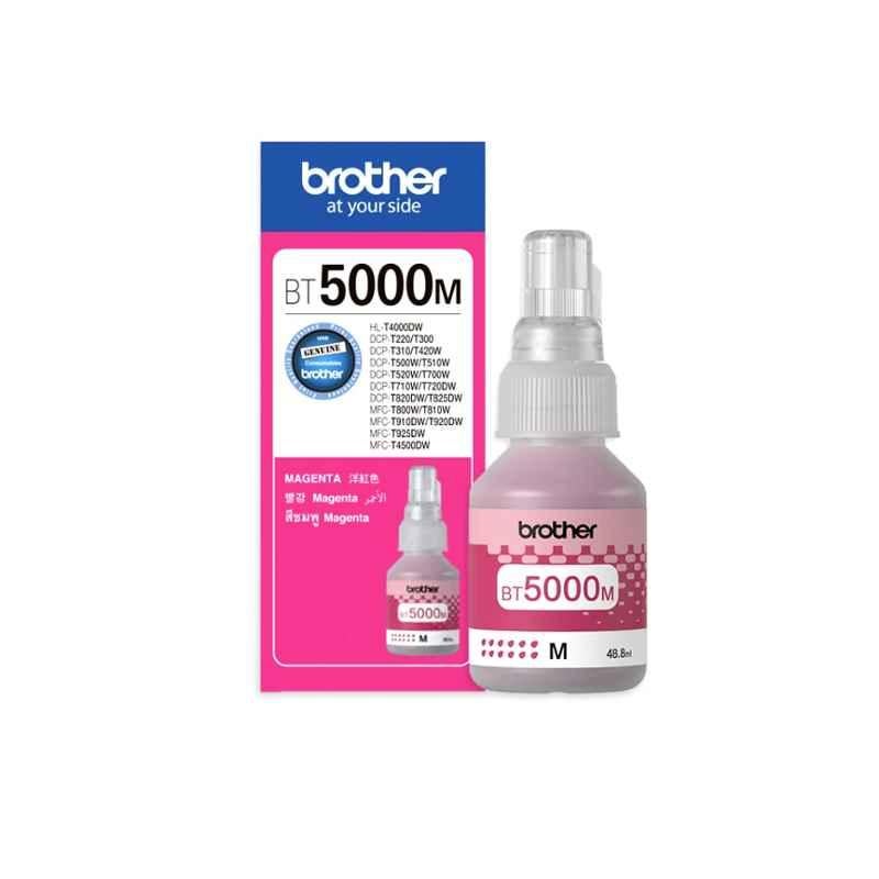 Brother Genuine 48.8ml Magenta Ultra High Yield Ink Bottle, BT5000M