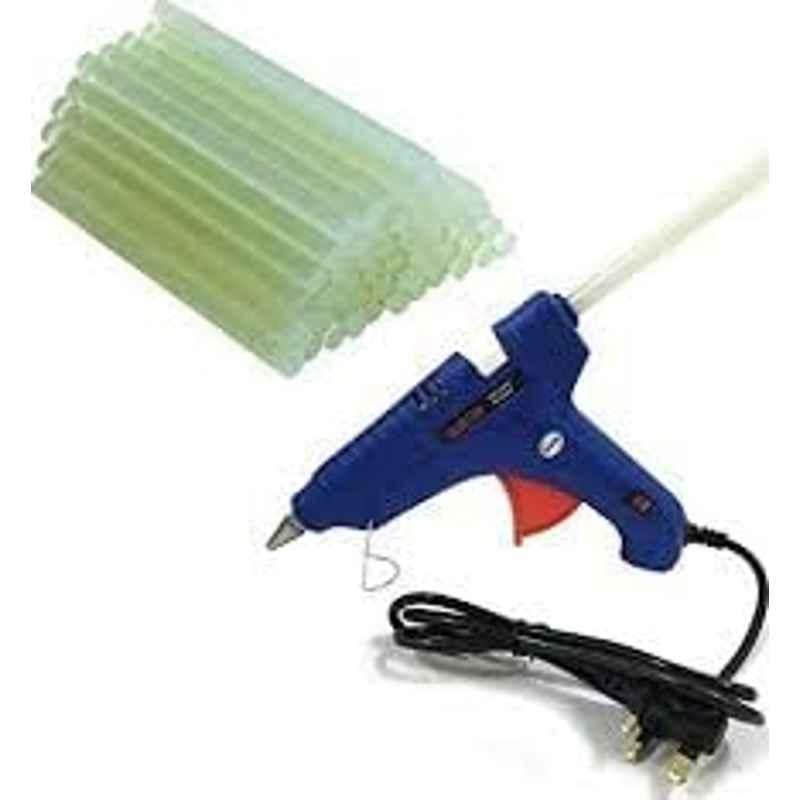 Abbasali Blue Heavy Duty Glue Gun with 20 Pcs Stick, HL-8-60W