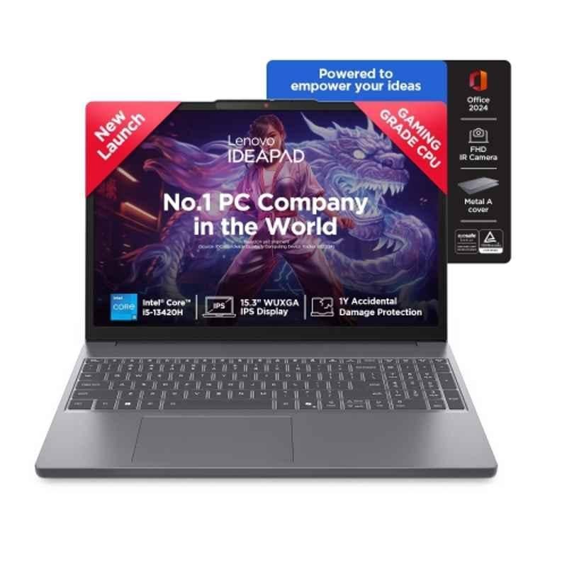 Lenovo IdeaPad Slim 3 Luna Grey Laptop with 13th Gen Intel Core i5-13420H/16GB/1TB SSD/Win 11 & 15.3 inch WUXGA Display, 83K100S0IN