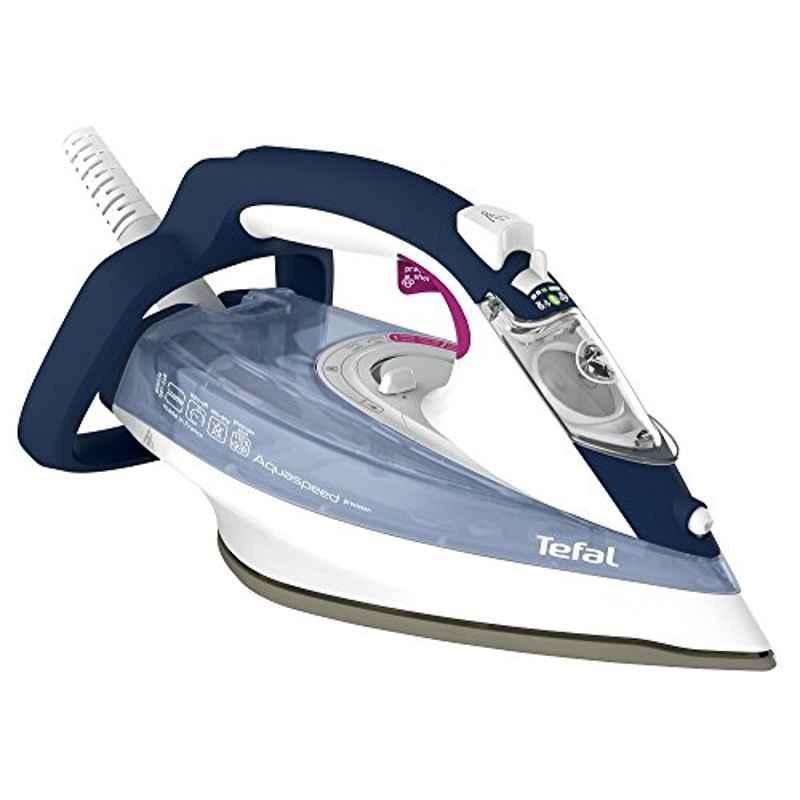Tefal 2400W Blue Aquaspeed Precision Steam Iron, FV5546M0