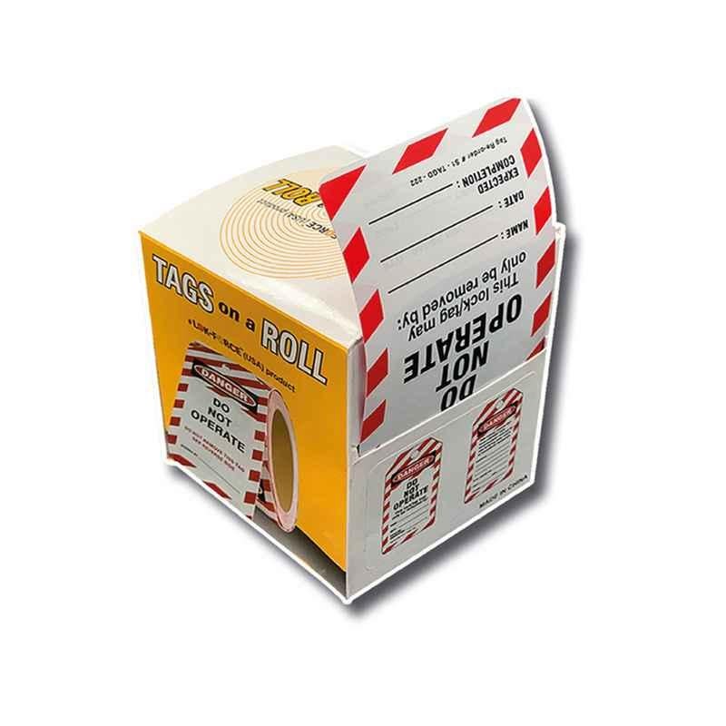 Loto 160x80mm Do Not Operate PVC Tag Roll with Eyelet, R100-TAGD-222