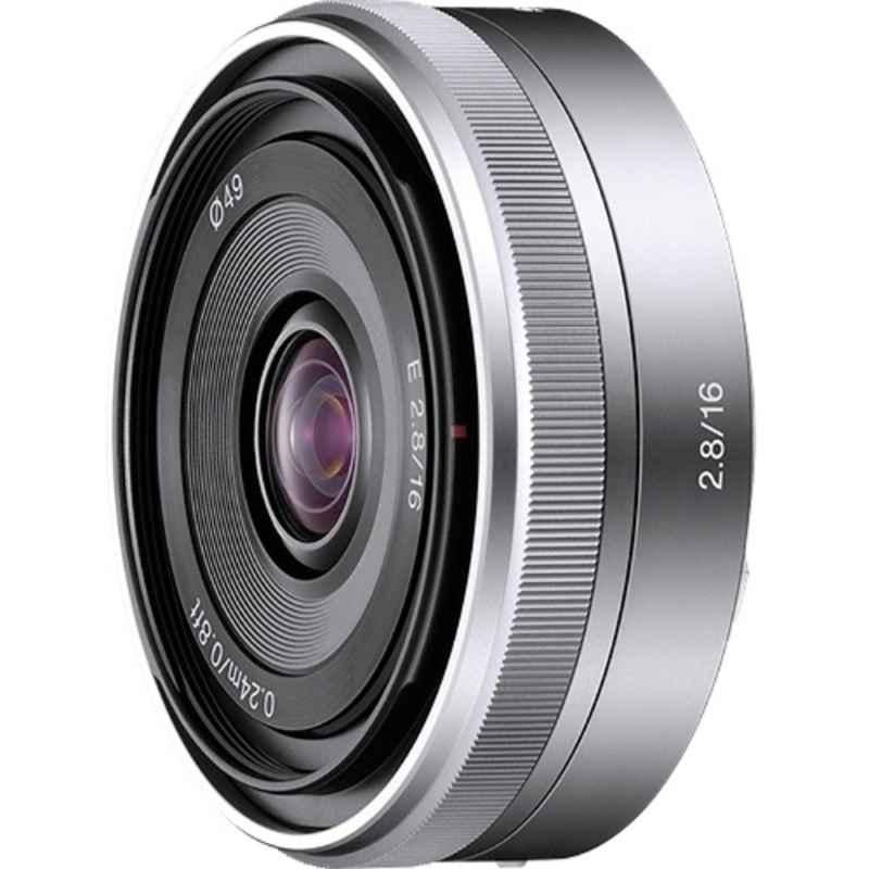 Sony Alpha SEL16F28 16mm F2.8 Interchangeable E Mount Wide Angle Prime Camera Lens, SEL16F28/J SYX
