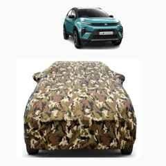 Aarex Auto Polyester Jungle 100% Waterproof Car Cover with Mirror Pocket, Triple Stitched & UV Protection for Tata Nexon