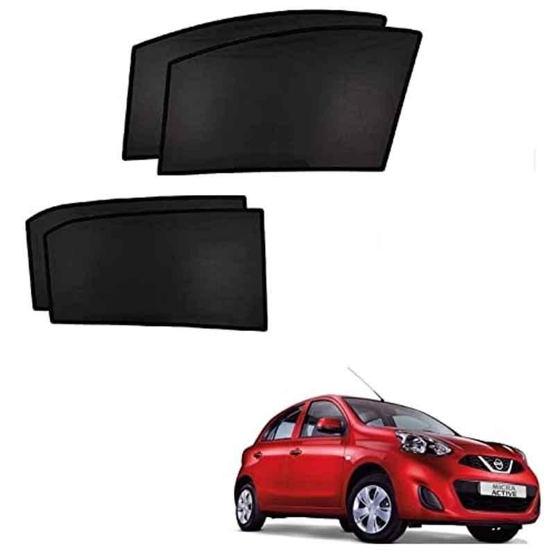 Kozdiko 4 Pcs Custom Fit Non Magnetic Curtains Mesh Car Sun Shade Set for Nissan Micra Active