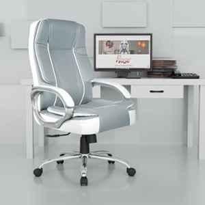 Rose SpaceX Leather White & Grey High Black Executive Chair