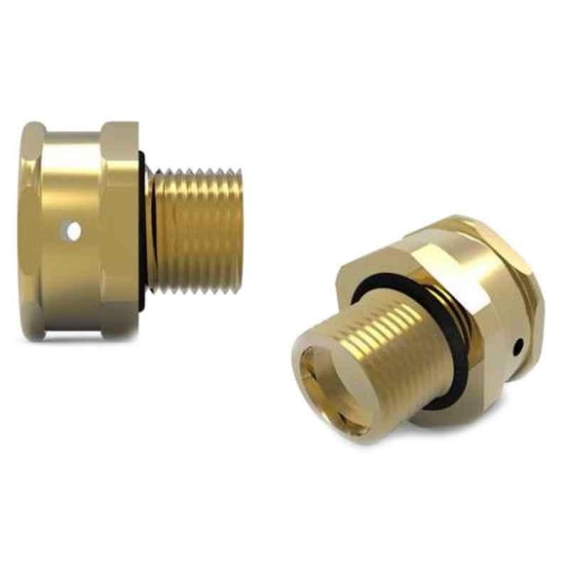 Hawke 389 M25 Brass Breather Drain & Locknut with Nitrile O-Ring