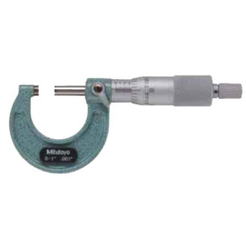 Mitutoyo 0-1 inch Ratchet Stop Outside Micrometer, 103-131