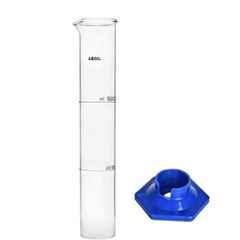 ABGIL 50ml Borosilicate Glass Flat Bottom Cylinder Nessler with Plastic Stand, ABG1235