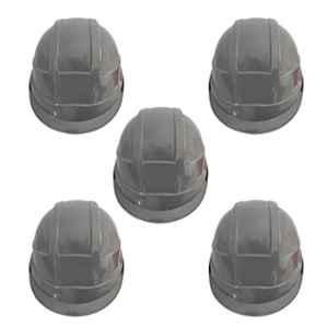 Ladwa Polymer Grey Heavy Duty Safety Ratchet Helmet (Pack of 5)