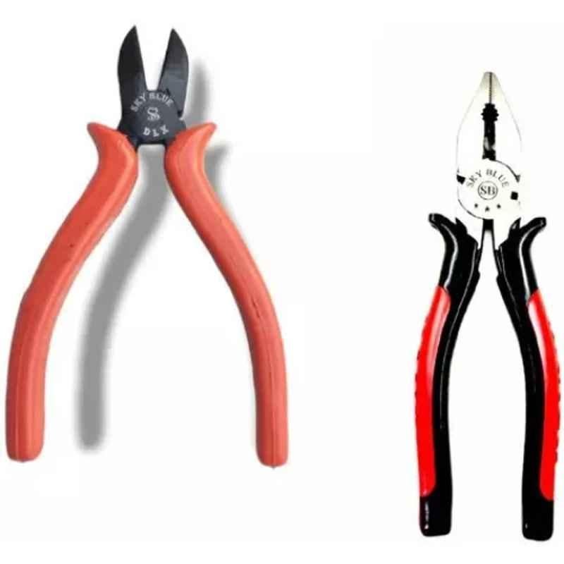 Sky Blue 2 Pcs 7.8 inch Lineman Plier Combo, SBE_PLIER_COMBO_MOD_00765