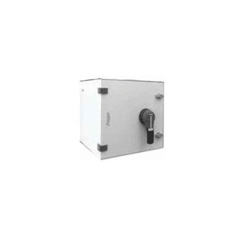 Hager 125A 4 Pole Single Door Manual Changeover Switch Enclosure, VYE125M