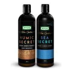 IFFCO Urban Gardens 200ml Humic Secret Organic Growth Promoter Liquid Concentrate & 200ml Sea Secret Organic Seaweed Extract Combo Fertilizer