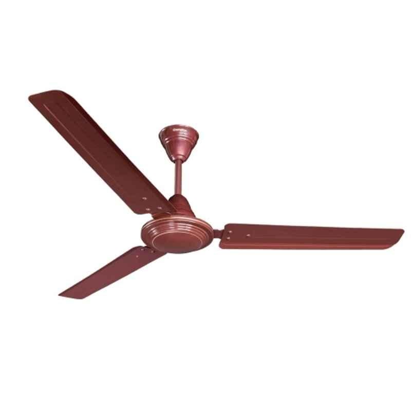 Crompton Surebreeze Hill Briz Neo 52W 390rpm 1 Star 3 Blade Brown Ceiling Fan with 1 Year Warranty, CFSBHLB48BRN1S, Sweep: 1200 mm