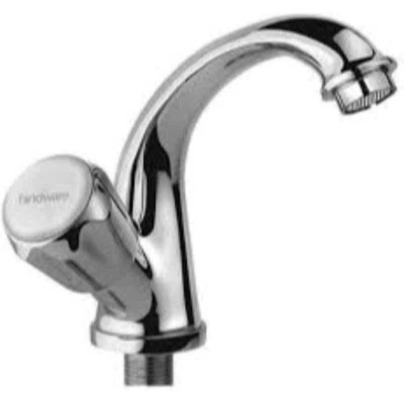 Hindware Classik Chrome Brass Swan Neck Tap with Left Hand Operating Knob, F200012