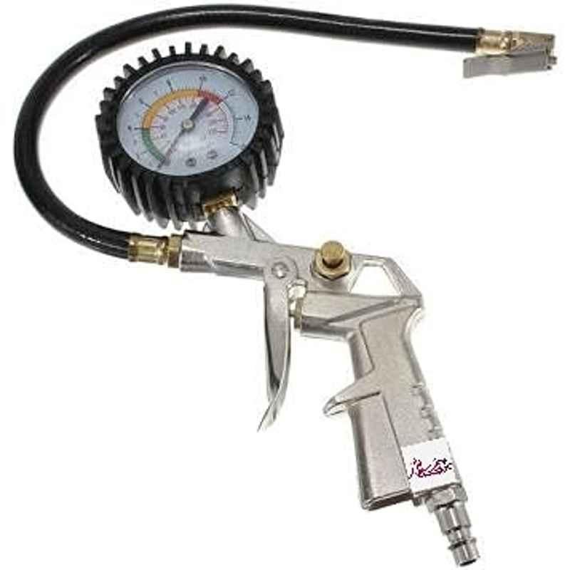 Abbasali Tyre Pressure Gauge with Flexible Hose For Cars & Motorbike
