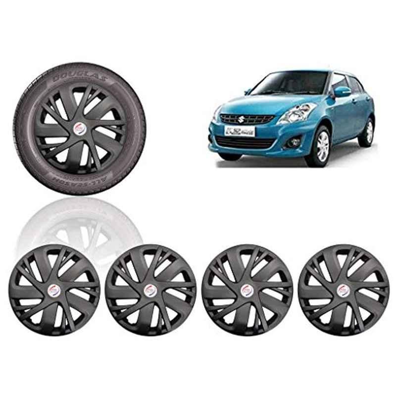 Auto Pearl 4 Pcs 14 inch ABS Black Car Wheel Cover Set for Maruti Suzuki Swift Dzire T2
