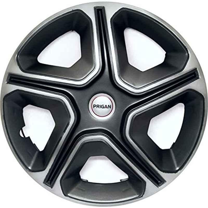 Prigan 4 Pcs 13 inch Polypropylene Grey & Silver Press Fitting Car Wheel Cover Set for Maruti Suzuki ASTAR
