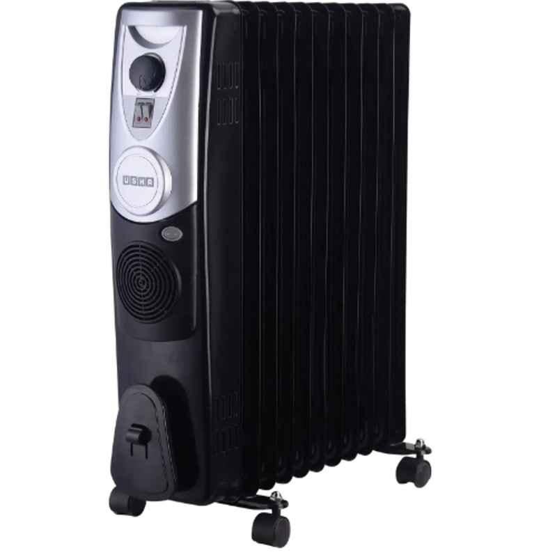 Usha 11 Fins Black Oil Filled Room Heater, 4211 F PTC, OFR-11