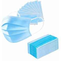 Wellstar 3 Layer Disposable Non Woven Fabric Blue Surgical Face Mask for Unisex, (Pack of 100)